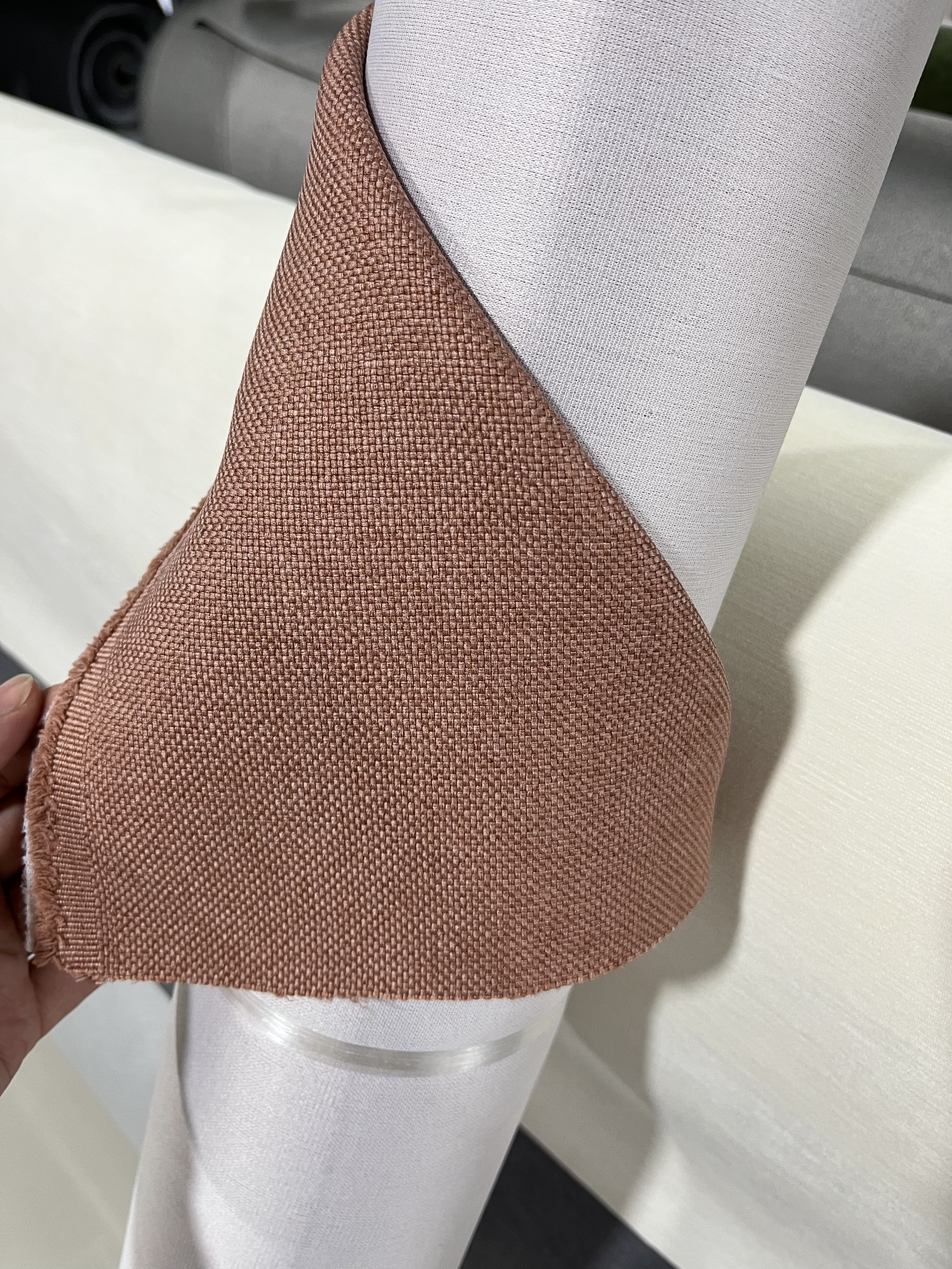 7.5 meters 60 yuan bean paste powder imitation linen sofa fabric car chair cover sofa fabric cover cloth bay window cushion pillow cloth