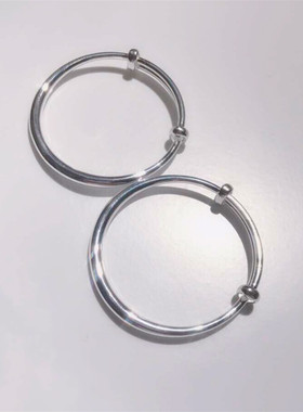 香港正生银饰满月周岁光圈手镯