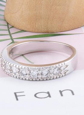 JZ347气质女款欧美简约系列群镶仿真钻戒指时尚个性街拍叠戴女戒