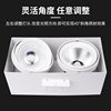 Square Tong Bold Lamp Square Tong Special Lamp Aluminum Wood Square Tong LED Square Double Head Surface Mounted Grille Downlight Spotlight Embedded