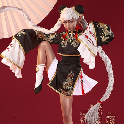三分妄想决战平安京cos服阴阳师跳跳妹妹玄玉乌龙cosplay服装女装 虎窝淘