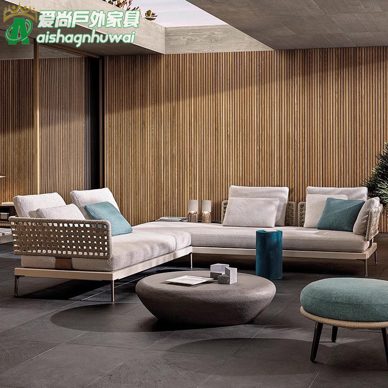 户外沙发民宿庭院休闲藤编椅室外露天阳台防水防晒设计师组合家具,淘宝优惠券,粉丝福利购,淘宝优惠卷