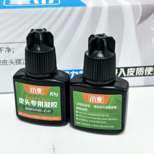 Wheat Billard Club Skin Head Slow Glue Gun Head Réparation de colle Réparation de colle Snooker Black Huit Nine Club Skin Head Change Changement Gel