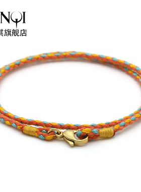 银祺项链挂绳手工编织五彩绳简约