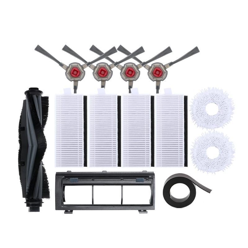 适配科沃斯地宝N9+配件扫拖地机器人边刷尘盒滤网抹布滚主刷K10 - 图3