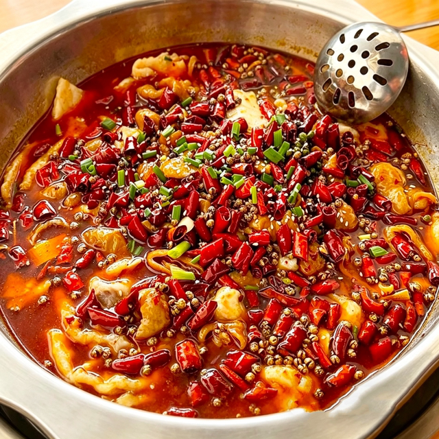 Authentic raw frog fish hotpot base