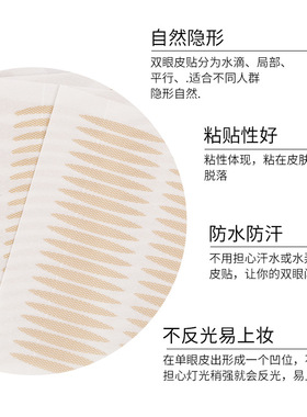 蕾丝双眼皮贴局部贴变粘网状不反光防汗隐形透气多款型号肉色