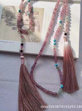 新中式斜挎链多用途项链璎珞复古国风流苏挂坠文艺手串旗袍配饰品