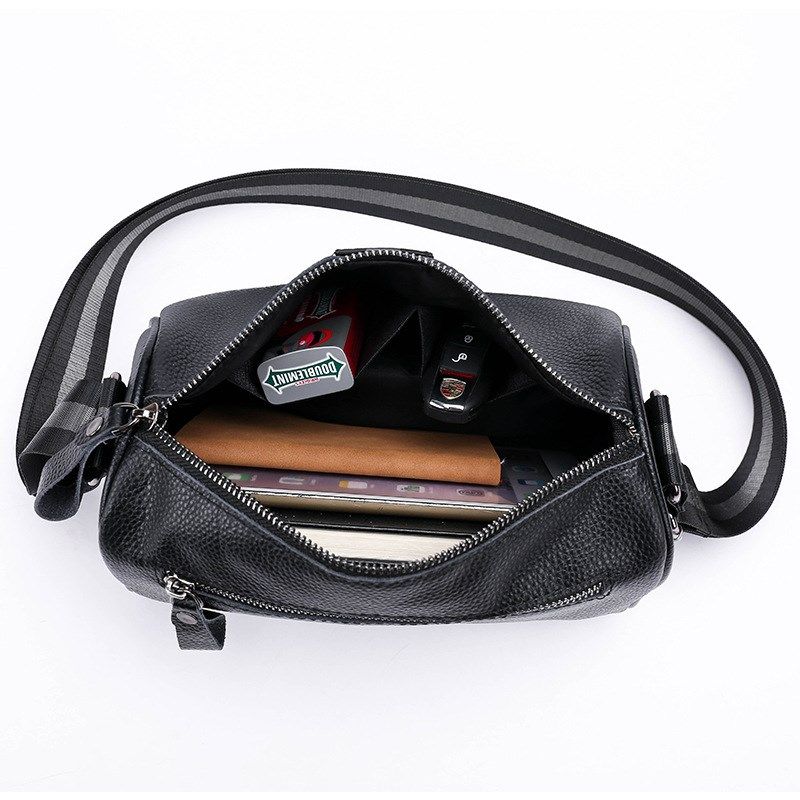 男士包新款商务休闲单肩包大容量宽肩带斜挎包头层牛皮枕头包,淘宝优惠券,粉丝福利购,淘宝优惠卷