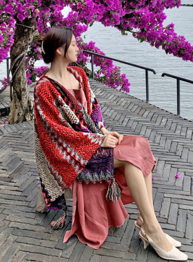 民族风旅游披肩秋冬保暖围巾女