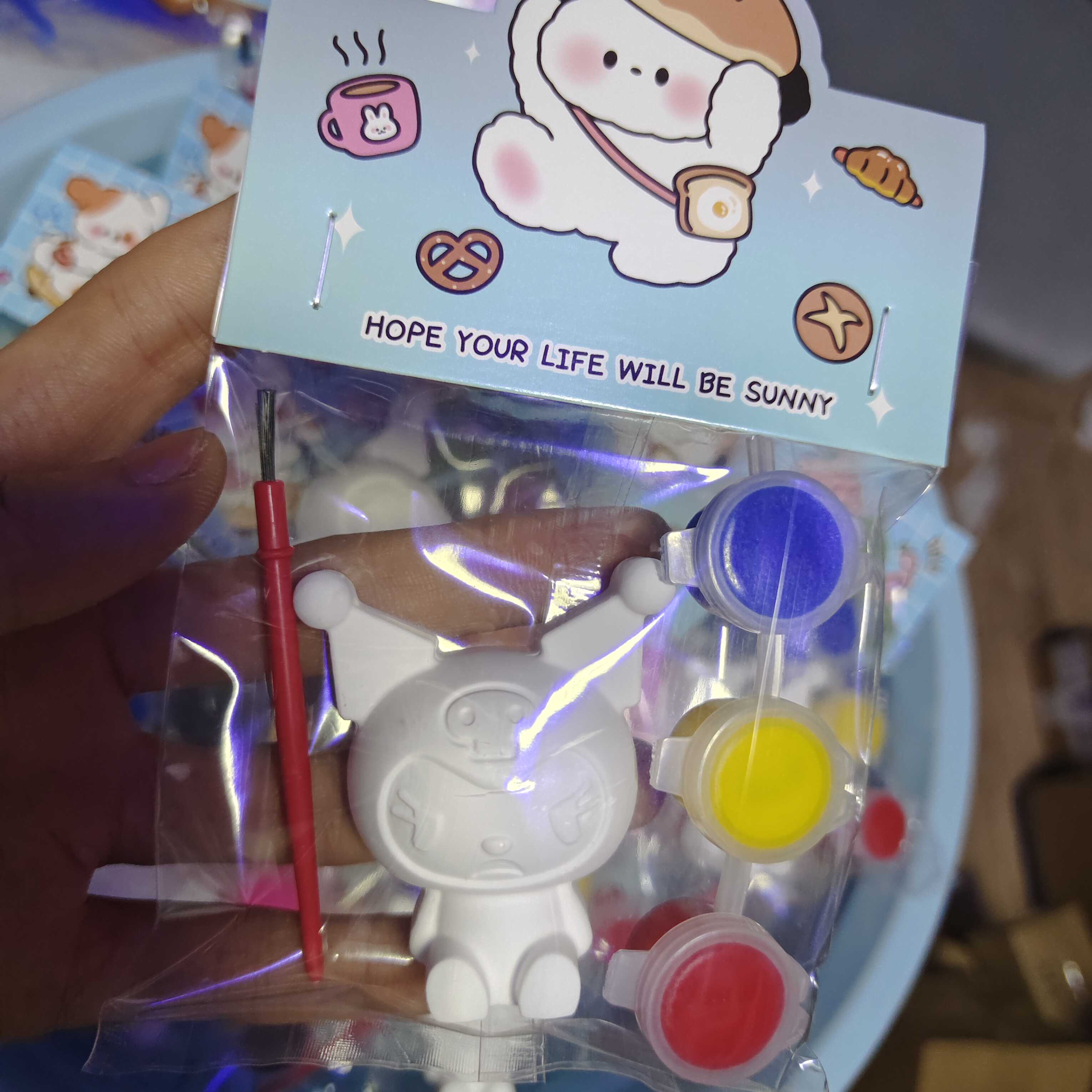 Coloring kindergarten birthday gift reward plaster doll