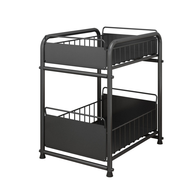 厨房拉篮碗碟橱柜抽屉式下水槽桌面推拉调料瓶分层收纳储物置物架,淘宝优惠券,粉丝福利购,淘宝优惠卷