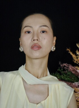 古董线《马德里王宫》HW奶油金马贝珠耳饰满镶锆石华丽宫廷风耳钉