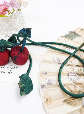 香云纱真丝平安果毛衣链