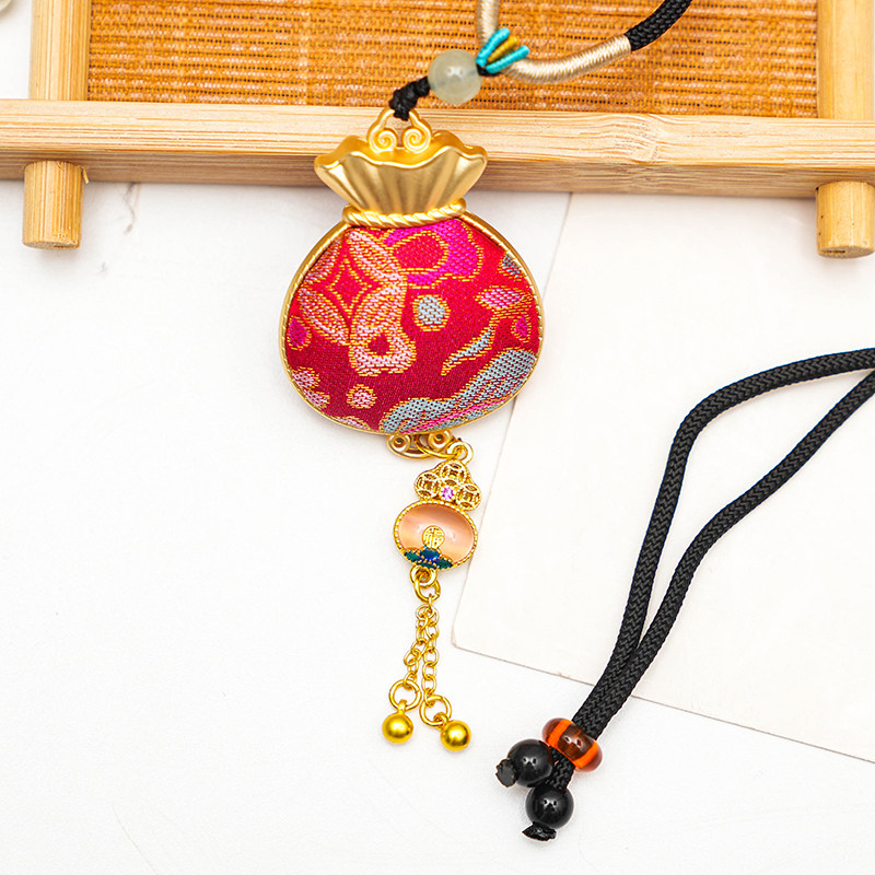 宋锦真丝【钱袋子】项链国风彩色简约古风纯手工,淘宝优惠券,粉丝福利购,淘宝优惠卷