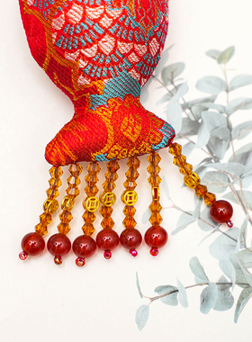 小鱼项链手工桑蚕丝香云纱情侣真丝时尚挂链