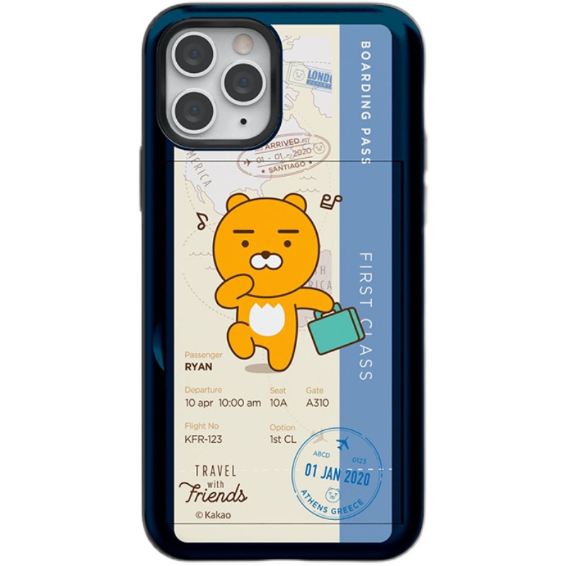 韩国 kakao屁桃ryan适用苹果iPhone15proMax防摔可插卡14pro卡通可爱13手机壳 - 图3