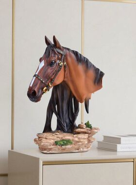 跨境新款欧式古典家居装饰品摆件 客厅酒柜电视机柜玄关马头雕像