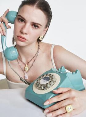 VERYFANCY中性镀18K白复古戒指