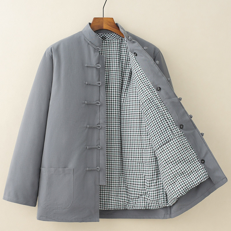 冬季唐装男中老年加厚保暖纯棉老粗布可拆卸棉花棉袄盘扣棉衣棉服,淘宝优惠券,粉丝福利购,淘宝优惠卷