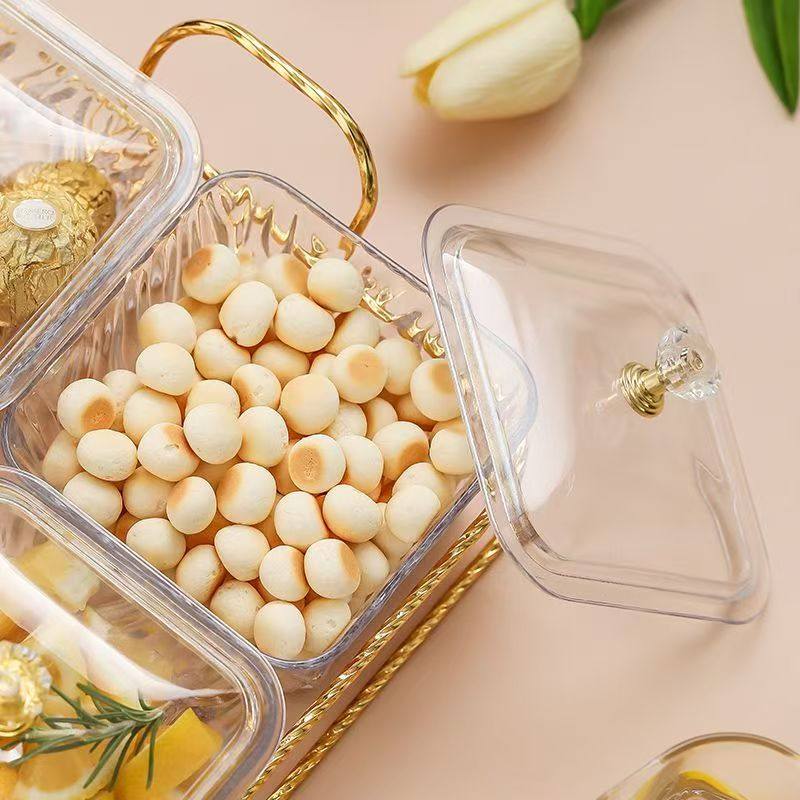 创意透明塑料盖子分格果盘专用防尘盖方形小吃碟糖果收纳盒盖子,淘宝优惠券,粉丝福利购,淘宝优惠卷