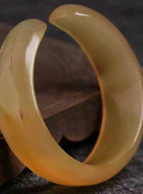 天然民族风羚羊角活口古玩手镯