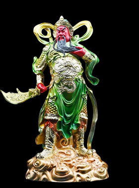 新款铜彩树脂精工韦陀伽蓝佛像韦驮关公菩萨护法居家供奉家用摆件