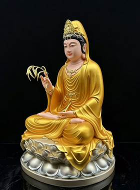 新款精工树脂观世音菩萨南海观音菩萨保平安家用客厅供奉摆件