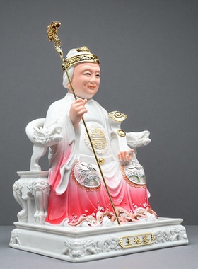 汉白玉土地公公土地婆婆神像12土地公神像福德正神玉石土地公婆