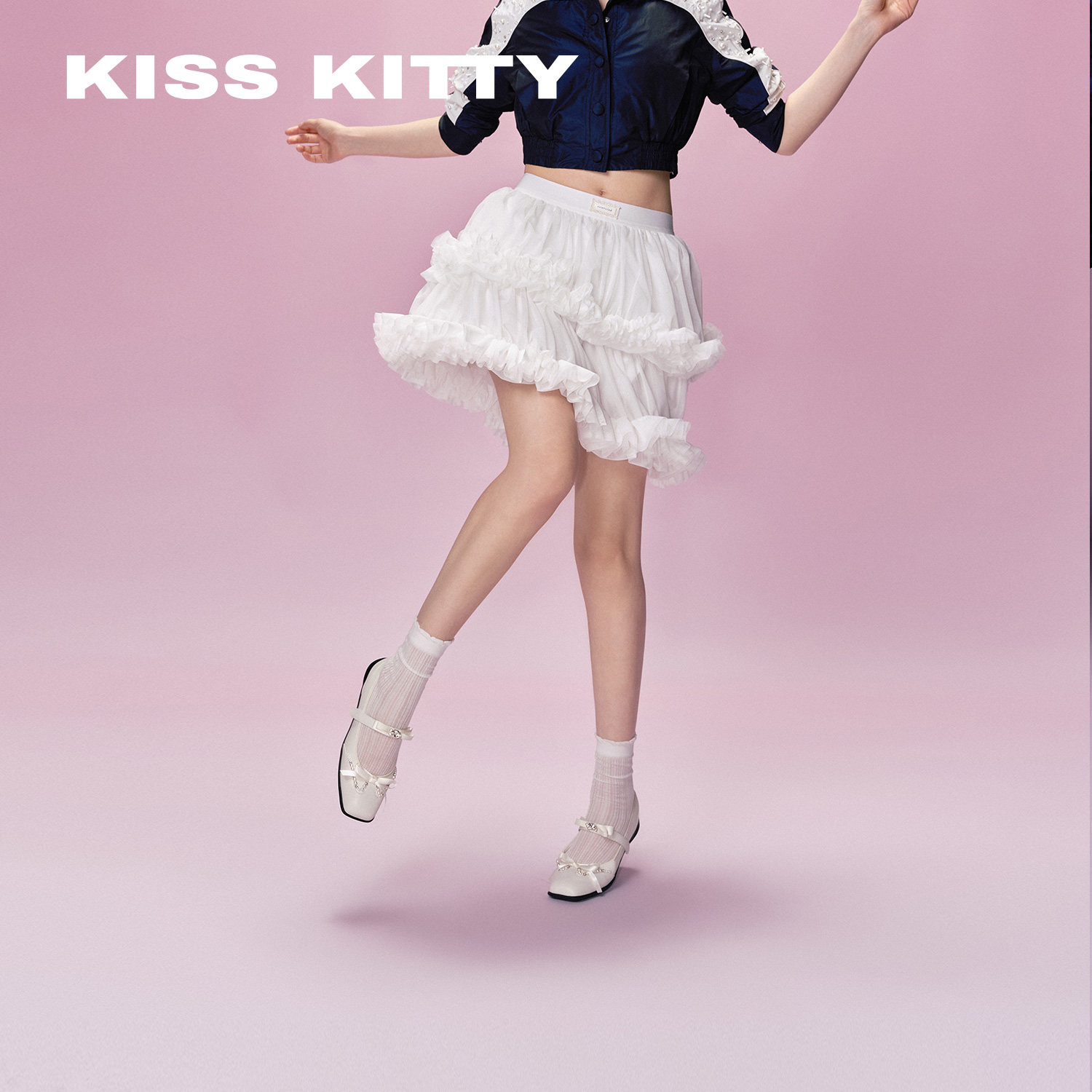 KISSKITTY甜心女孩 法式玛丽珍26新款鞋蝴蝶结仙女风平底浅口单鞋,淘宝优惠券,粉丝福利购,淘宝优惠卷