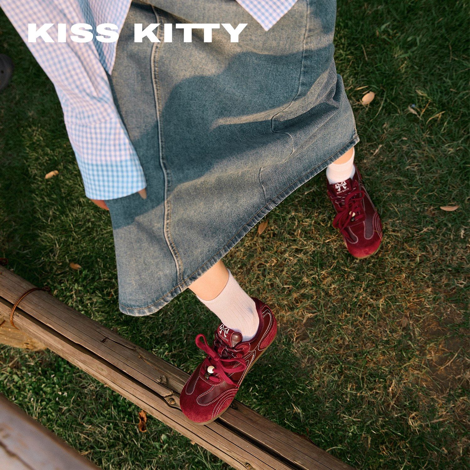 KISSKITTY2026春季新款复古德训鞋女百搭阿甘鞋百搭运动休闲鞋女,淘宝优惠券,粉丝福利购,淘宝优惠卷