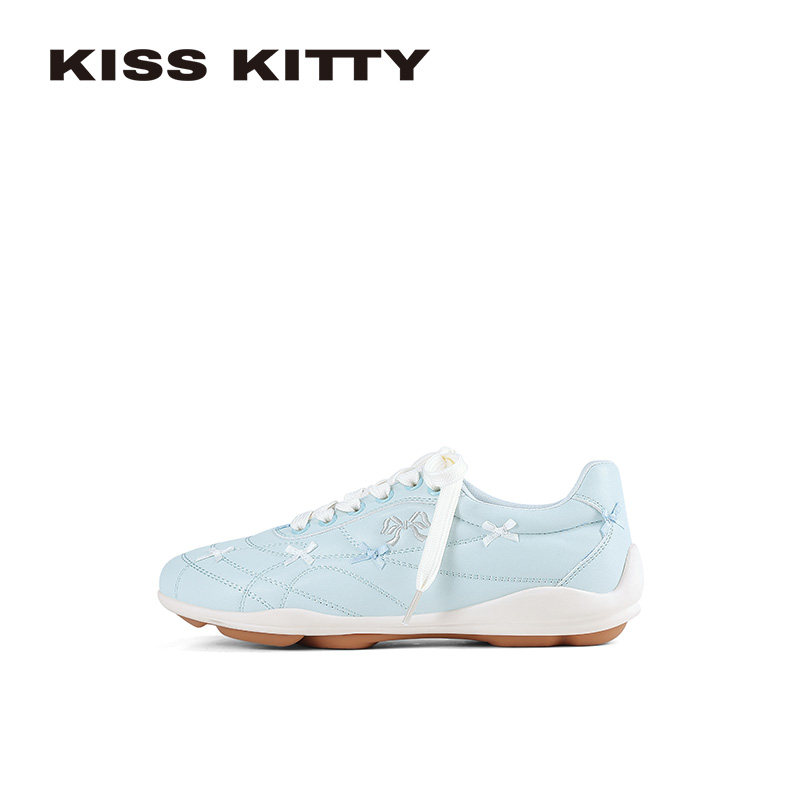 KISSKITTY德训鞋运动休闲鞋女鞋2026春季新款跑鞋复古赛车鞋板鞋