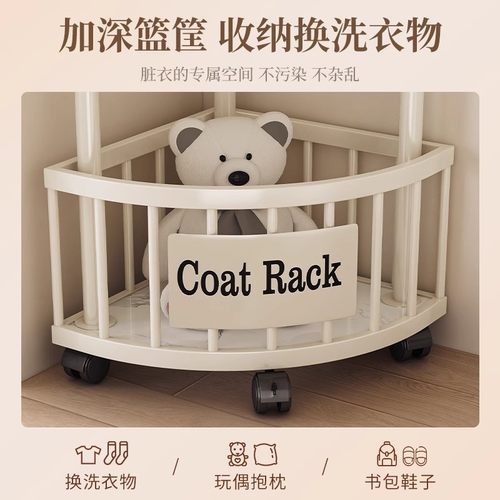 转角衣帽架落地卧室床边2025新款家用轻奢入户门玄关拐角晾挂衣架 - 图2