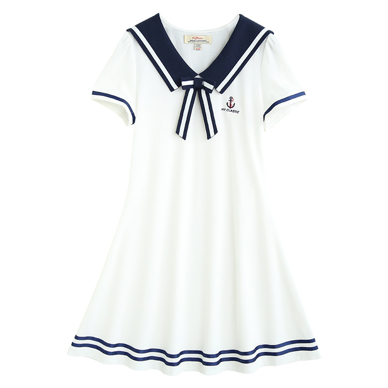 海军风水手服少女学院风韩版连衣裙 niffeilu连衣裙