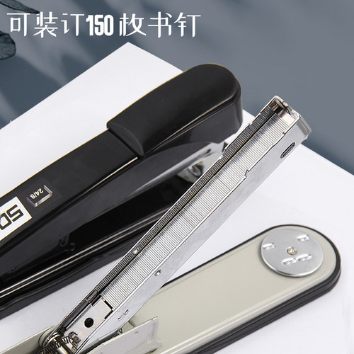 得力加厚订书机可订50页 学生大号钉书机 办公金属订书器包邮 - 图3
