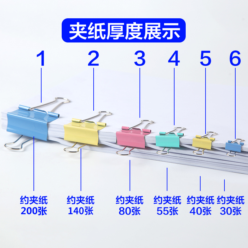 批发长尾夹试卷夹子铁夹子票夹大小号文件办公学生文具凤尾燕尾夹 - 图2