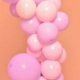 Воздушный шар, прозрачная цепочка, латексное вечернее платье, 5м