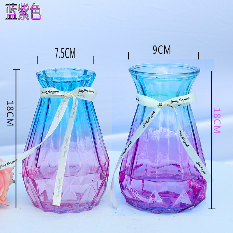 时尚简约大号玻璃花瓶富贵竹百合满天星干花插花家居桌摆装饰,淘宝优惠券,粉丝福利购,淘宝优惠卷