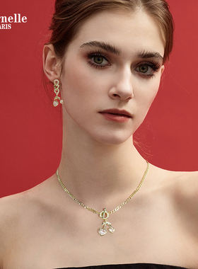 Eternelle法国永恒原创设计樱桃百利甜项链女轻奢小众精致锁骨链