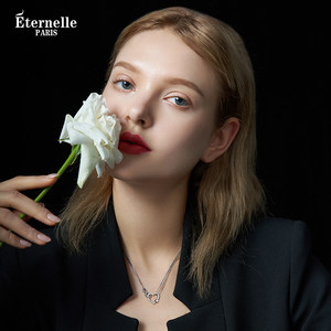 法国Eternelle永恒爱意轻奢项链夏季新款小众设计感锁骨链女纯银