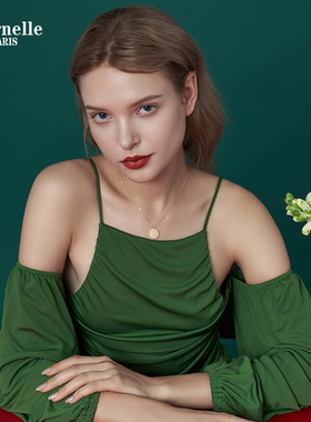 法国Eternelle原创头像金币项链轻奢小众新款锁骨链情人节礼物