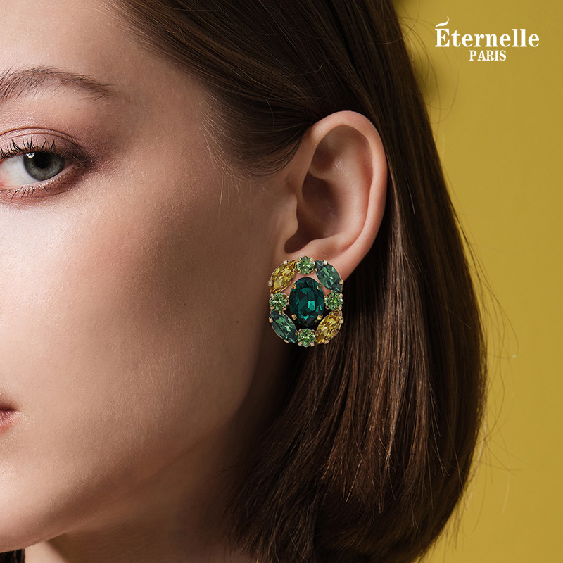 Eternelle法国永恒复古宫廷耳饰女高级感奥地利水晶耳钉轻奢耳环,淘宝优惠券,粉丝福利购,淘宝优惠卷
