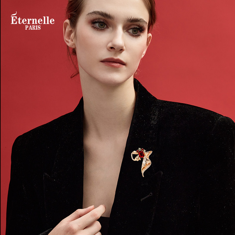 Eternelle法国永恒蝴蝶结胸针女高档精致秋冬配饰领针别针扣胸花,淘宝优惠券,粉丝福利购,淘宝优惠卷