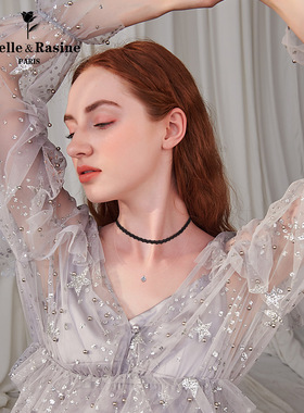 eternelle法国纯银镶钻吊坠项链