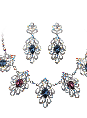 eternelle法国水晶宴会项链耳环