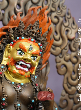 纯铜古色金刚手菩萨佛像7寸家用