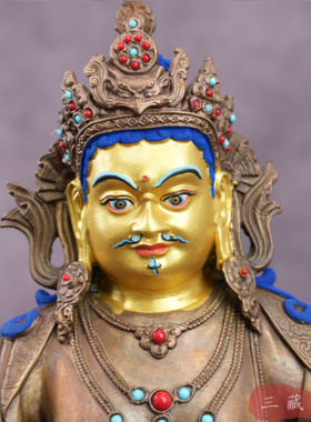 纯铜黄财神佛像红铜家用供奉摆件