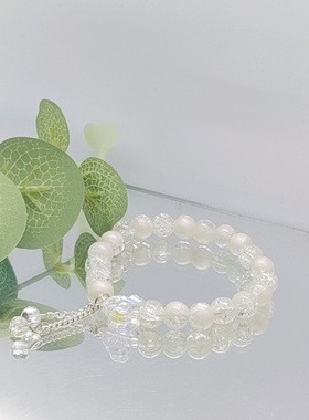 新款爆裂琉璃珠珠手链日韩闺蜜女diy串珠包邮