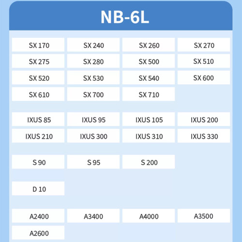 NB-6L电池NB6L适用佳能 IXUS 105 210 95 300 200 310 330 hs is - 图0