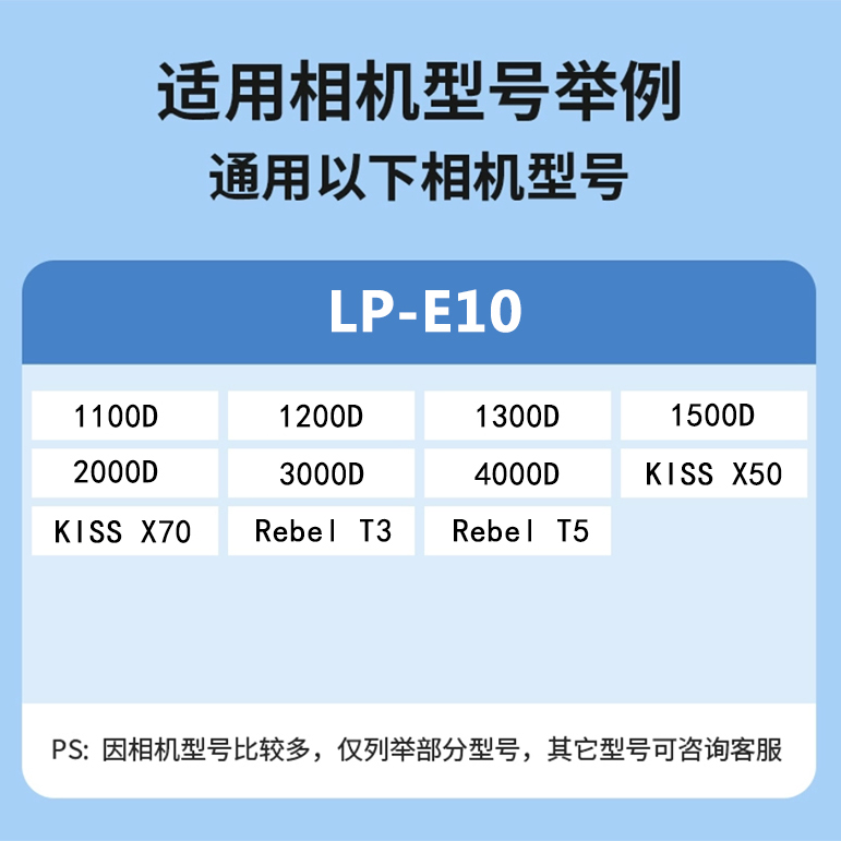 LP-E10电池LPE10适用佳能1300D 1500D 1100D相机1200D充电器4000D-图0